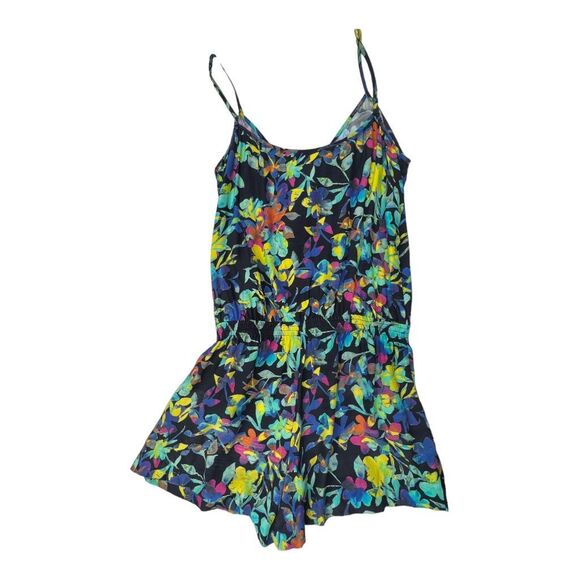 Parker Women's Floral Print Wrap V Neck Sleeveless Romper Multi-Color Size Small - Picture 9 of 10